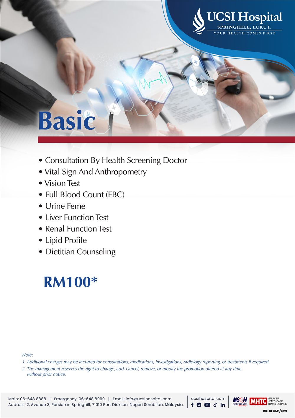 Health Screening Package Basic