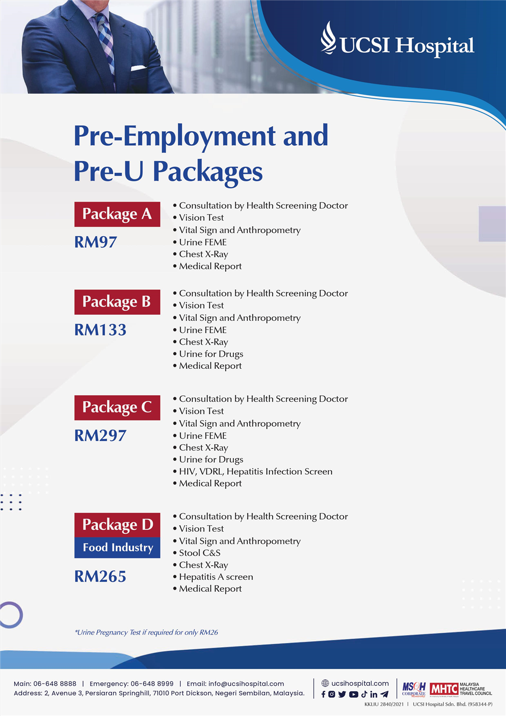 Pre-Employment & Pre-U Packages