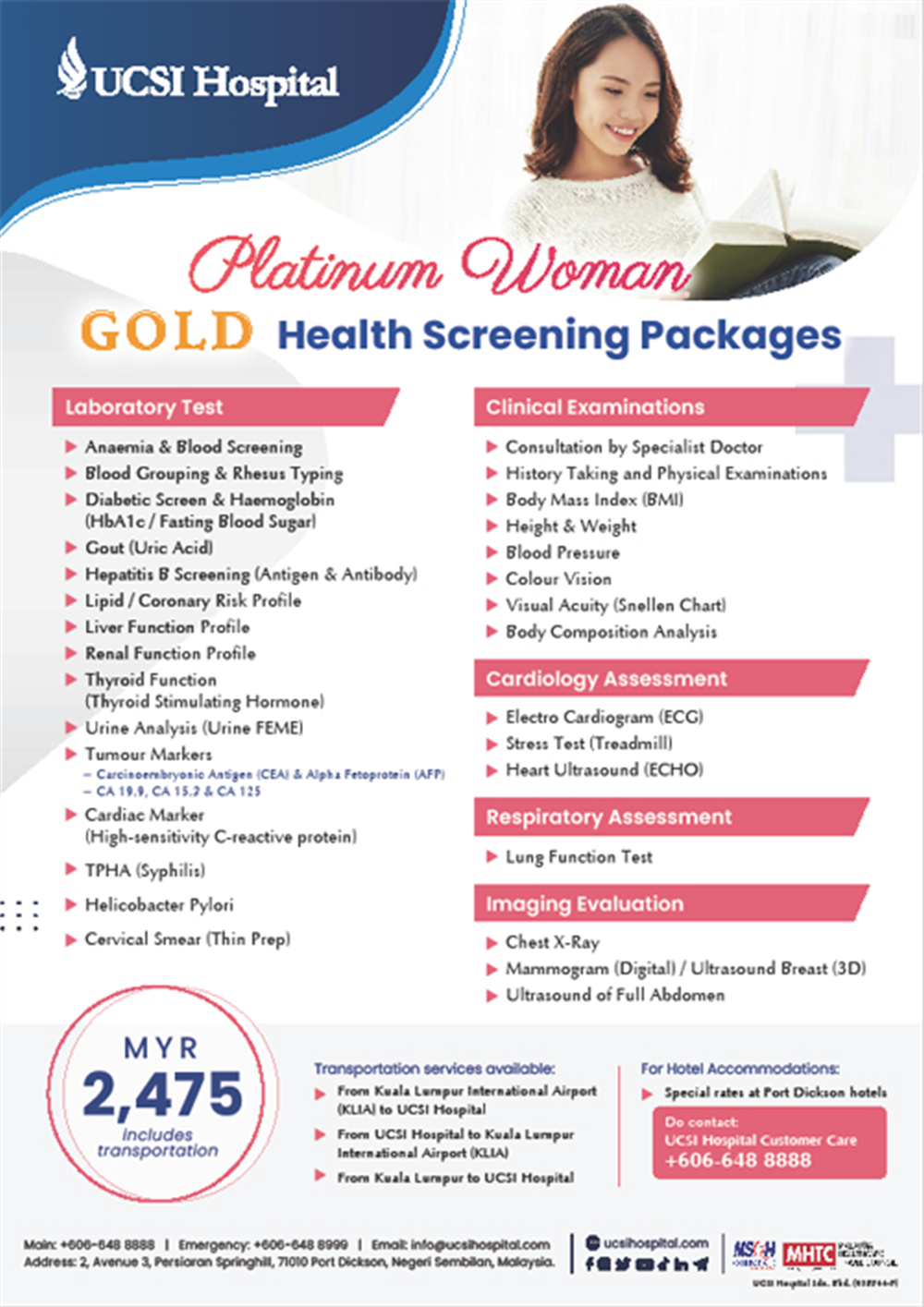 Gold Health Screening Package (Platinum Woman)