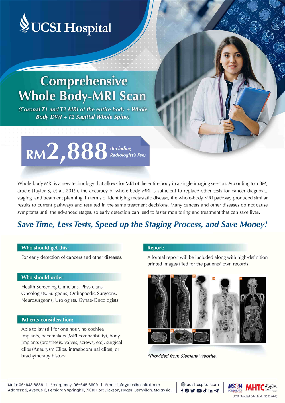 Comprehensive Whole Body-MRI Scan