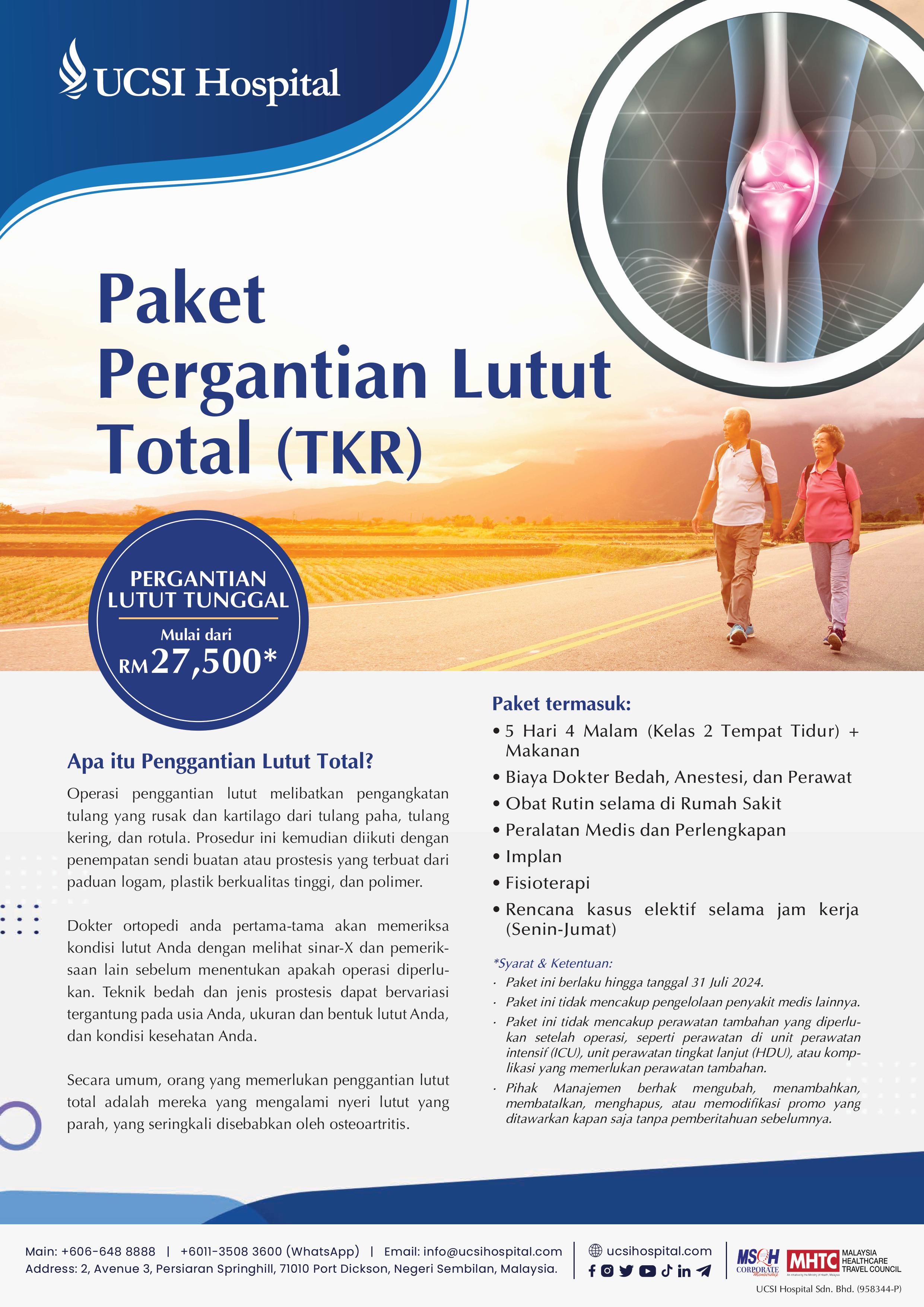Paket Pergantian Lutut Total (TKR)